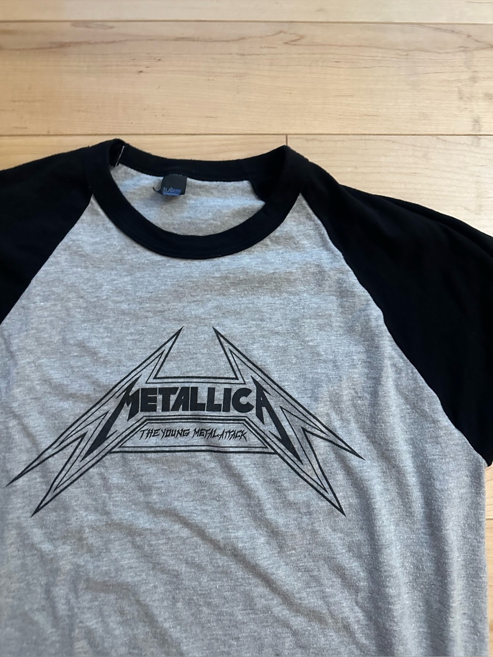 Metallica Grey & Black Raglan Baseball Longsleeve Tee